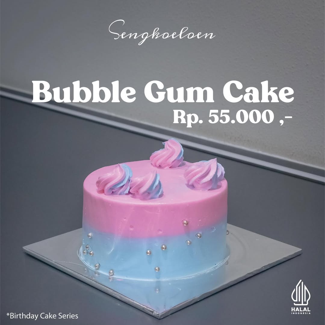 bubble gum cake dari sengkoeloen memiliki rasa unik dan harga terjangkau sehingga cocok untuk menemani berbagai momen