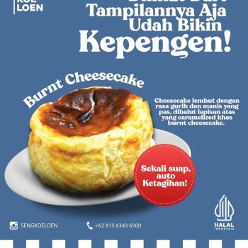 burnt cheesecake dari sengkoeloen memiliki rasa lezat dan harga terjangkau sehingga cocok untuk menemani berbagai momen